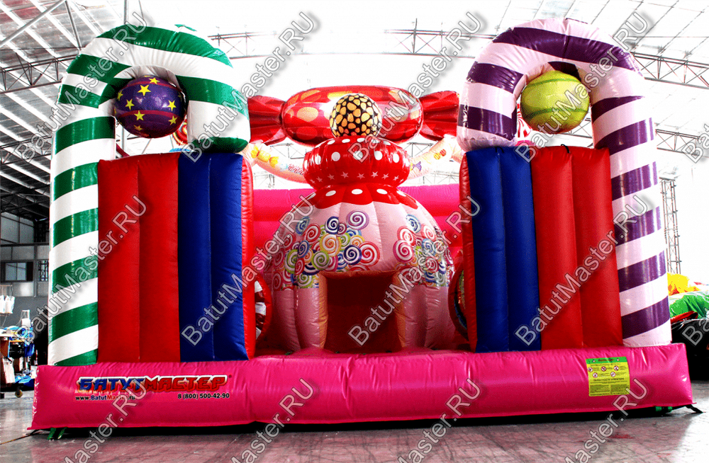 Коммерческий надувной батут "Конфета" 5*5*4.5 м