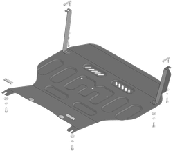 Защита картера двигателя, КПП. 2 мм, Сталь. для Livan X3 Pro 2022-н.в., Motodor.74701