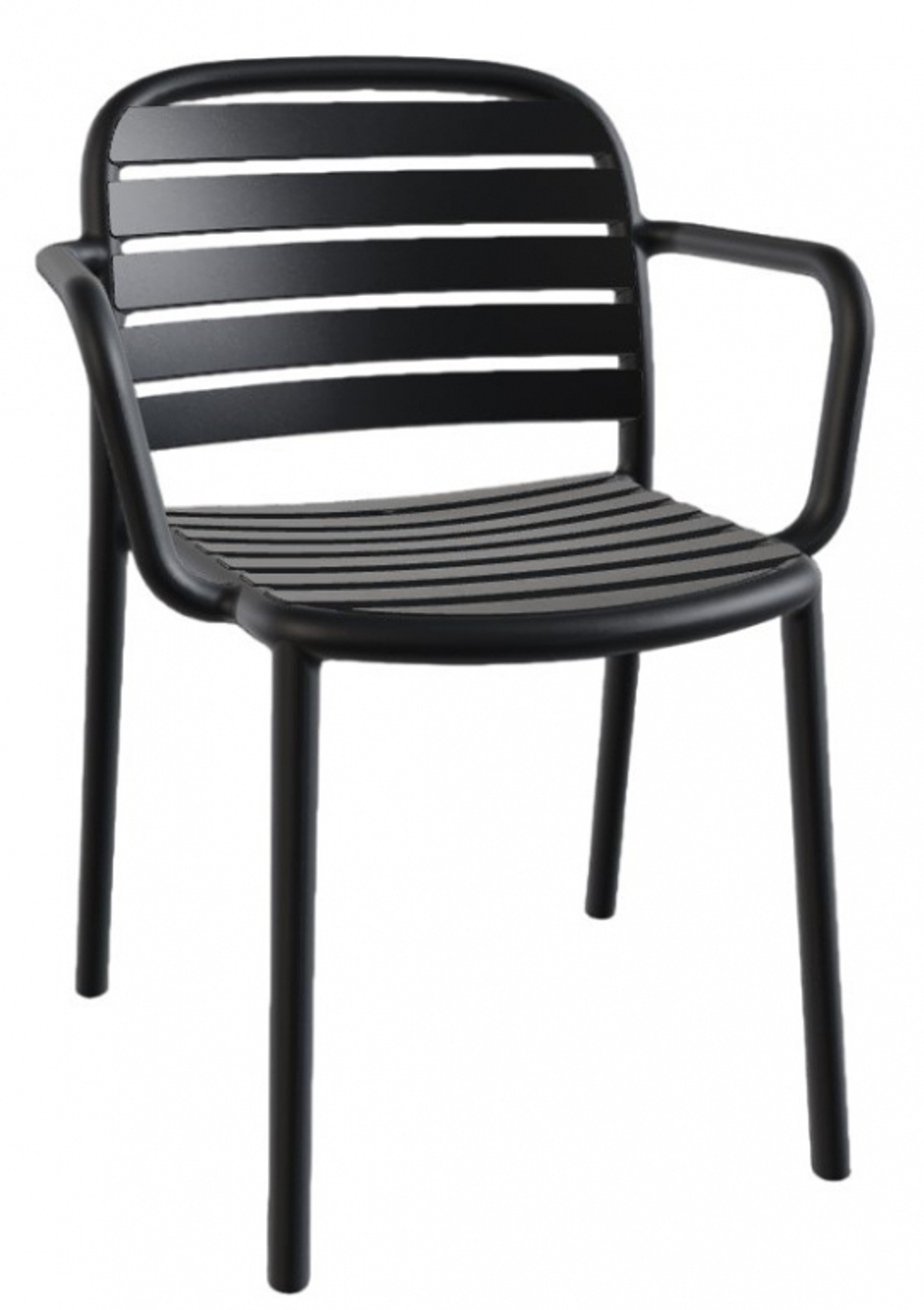 Кресло пластиковое Papatya Tarabya-K, антрацит