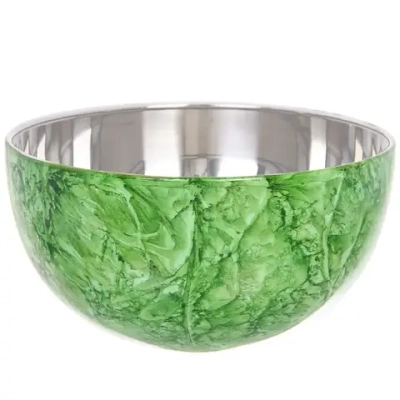 Салатник из нержавеющей стали 0,3л 12*6см цветное покрытие «гранит»