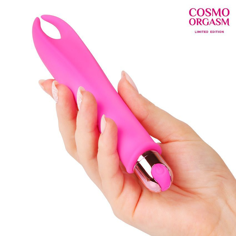 Розовый мини-вибратор для стимуляции эрогенных зон - 15,5 см. (Цвет: розовый)