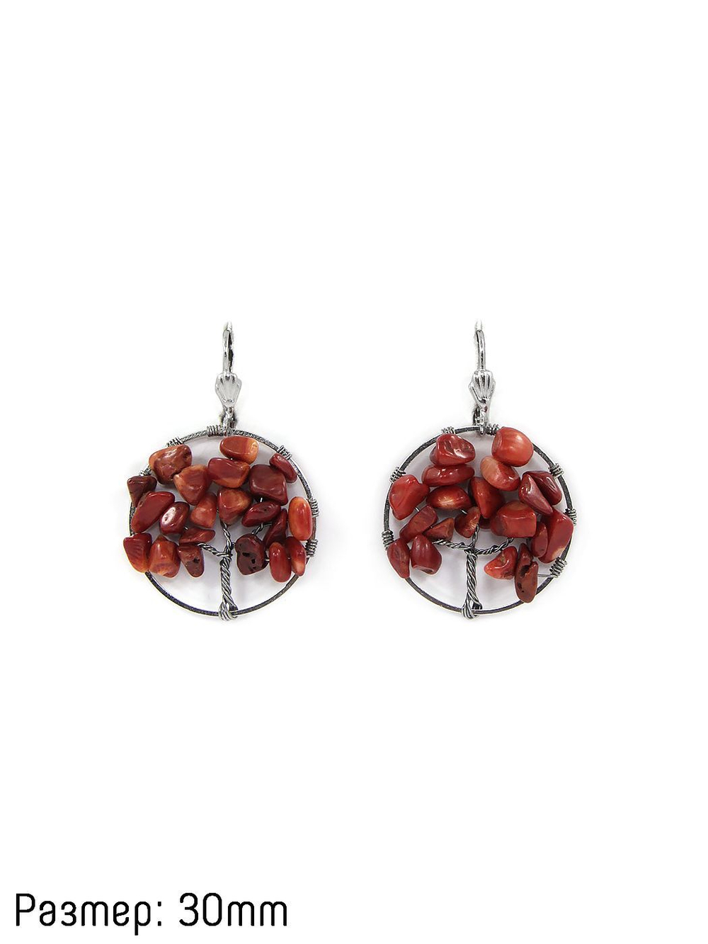Серьги из коралла kose998-kr