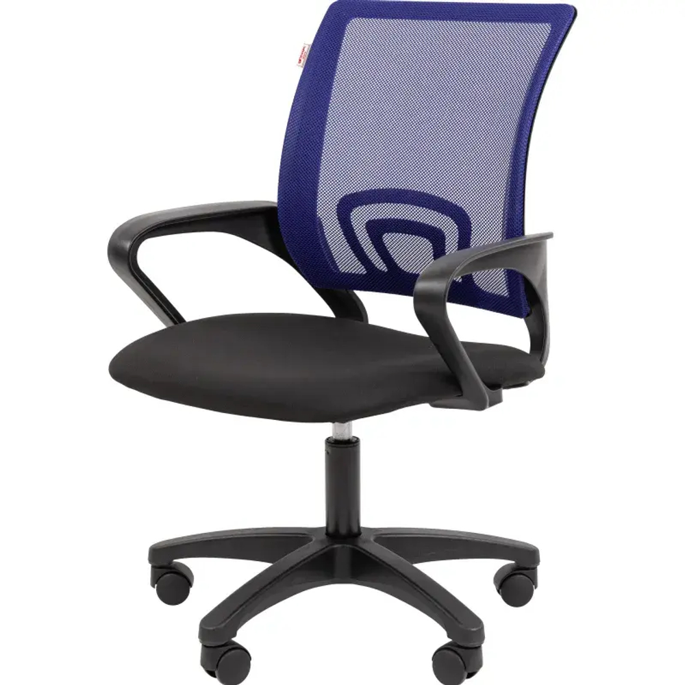 Кресло ТП 304 LT сетка/ткань,синий/черный,пластик
