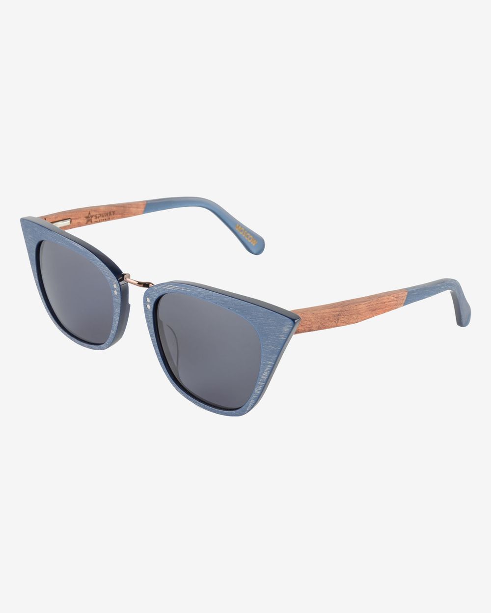 Очки солнцезащитные Spunky Pussy cat 6 Blue Wood / Dark grey lens