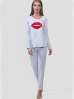 Уютный женский домашний комплект с губками (Размер: M) (Цвет: серый)