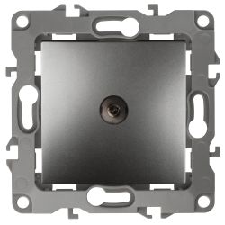 12-3102-12 ЭРА Розетка TV проходная, IP20, Эра12, графит