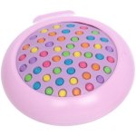 Расческа массажная складная с зеркалом, круглая «Monaco - Princess», микс 4 цвета, 7 см (коробка PVC)