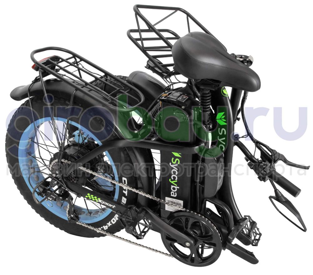 Электровелосипед Syccyba F11 Pro (48V/20Ah) - Синий обод фото №14