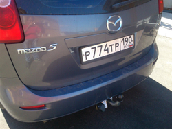 Фаркоп для Mazda 5 (2010-) (без электрики) (паспорт и сертификат) AvtoS.MZ02