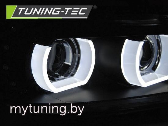 Передние фары для BMW 3 E90 / E91 (09-11) черные под штатный ксенон