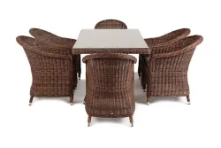 "Эспрессо" обеденная группа плетеная, цвет коричневый