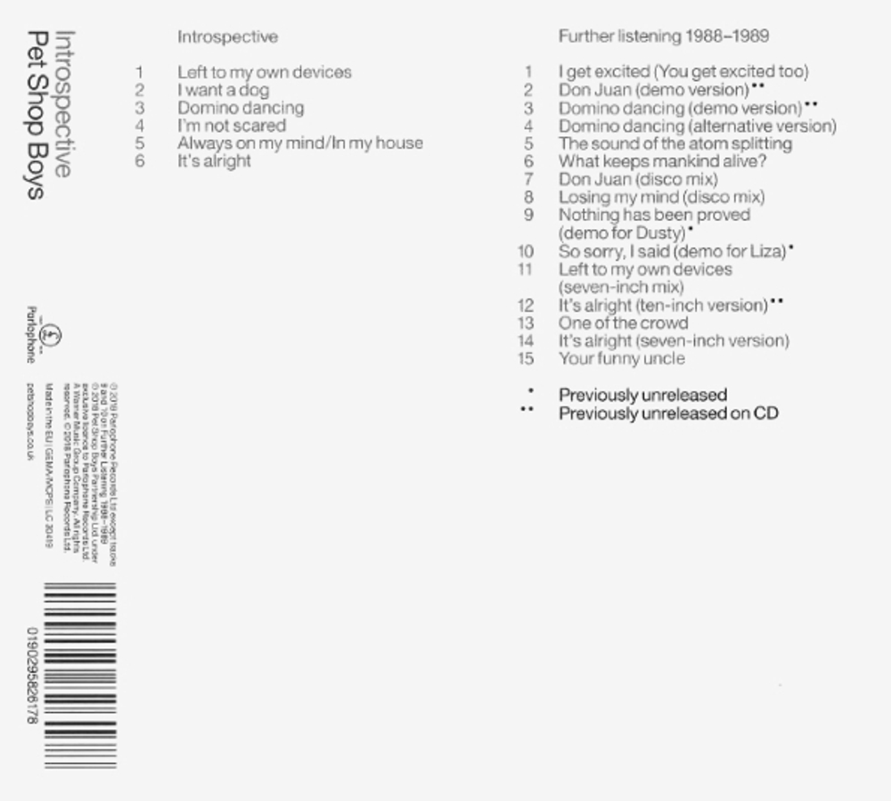 Pet Shop Boys / Introspective (2CD)