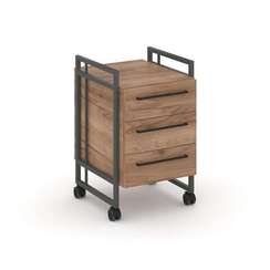 Rift Direct Тумба мобильная RF.TMR-001 Дуб Табак/Металл Антрацит/Черный Ручки 424*500*680