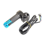 Ручка газа с вольтметром кнопкой и замком зажигания голубая ( кабель 1.7м )