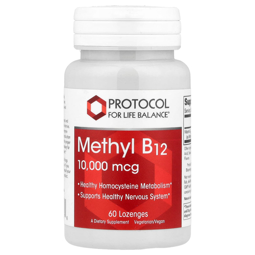 Protocol for Life Balance, Метил B12, 10 000 мкг, 60 пастилок