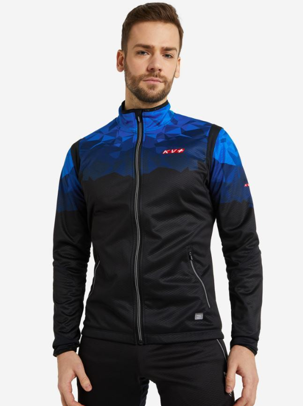 Куртка разминочная KV+ TORNADO black/blue, мужская, 22V104.12