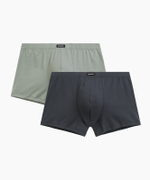 Мужские трусы шорты Atlantic, набор из 2 шт., хлопок, светло-зеленые + графитовые, 2RMH-007