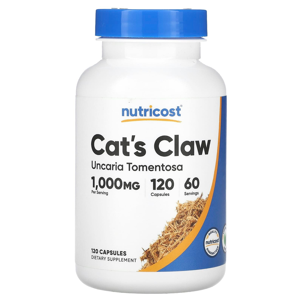 Nutricost, Кошачий коготь, 120 капсул (500 мг на капсулу)
