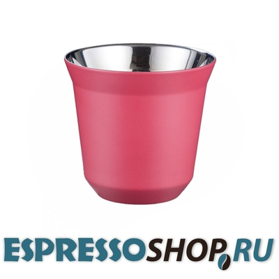 Кофейный бокал с двойными стенками 80 мл, розовый