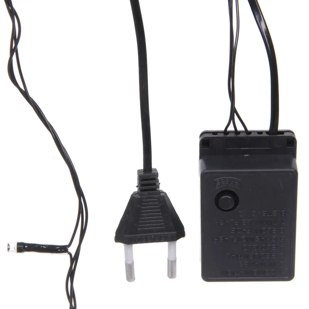 Гирлянда для дома НИТЬ 14 м 100 ламп LED черный пров.,8 реж, IP-20, Теплый белый