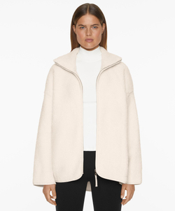 Oysho Куртка из искусственной шерсти, экрю