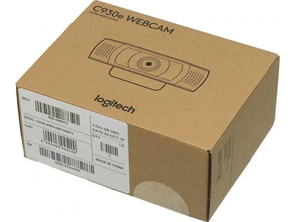 Веб-камера Logitech HD Webcam C930e черный/серебристый