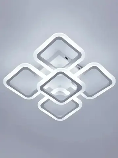 Люстра потолочная светодиодная с пультом ДУ Rivoli белая LED 80 Вт 3000 - 6000 К, светильник на кухню, в детскую, в спальню