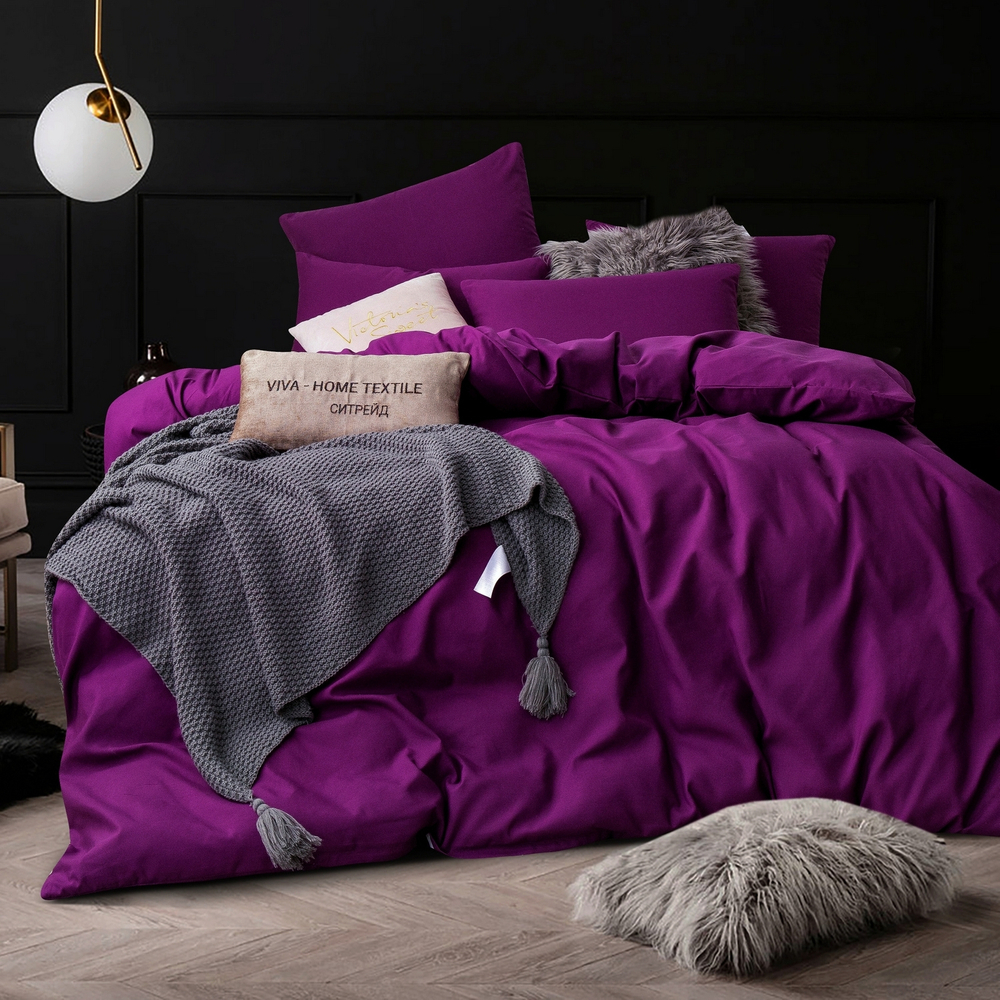 КПБ Однотонный Сатин CS027, 1.5 спальный, наволочки 70-70 2 шт