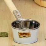 Ковш для бани из нерж.стали, 0.35л, 60 см, с дер.ручкой