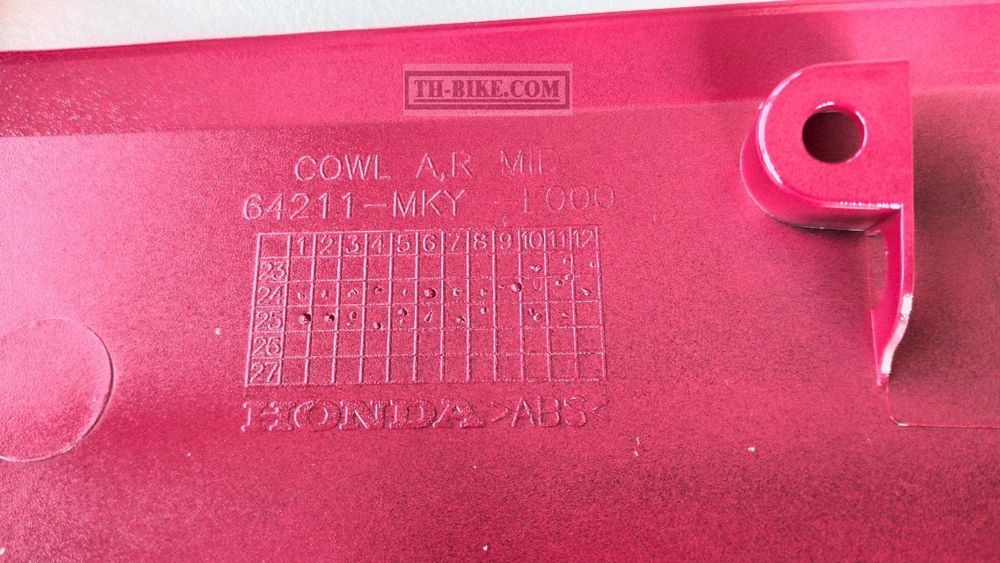 64210-MKY-E10ZA. COWL SET A, R. MIDDLE (WL) *R380* (R380 GRAND PRIX RED). HONDA