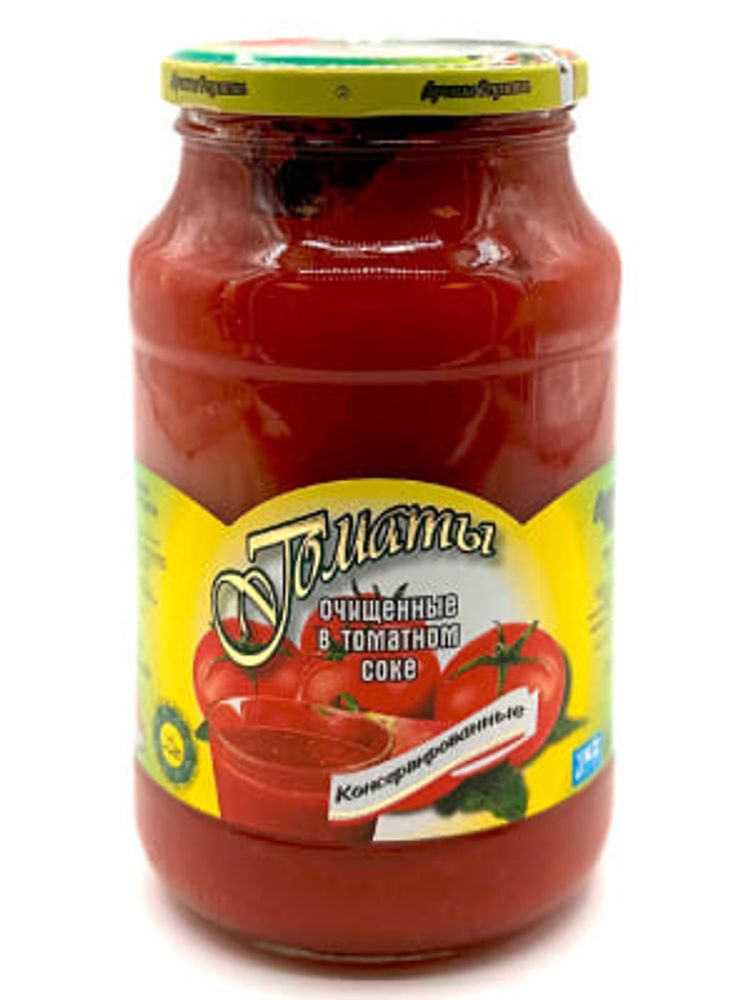 Томаты очищенные в томатном соке 950мл. Лучшие рецепты Казахстан - купить с доставкой по Москве и всей России