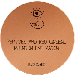 Lsanic Peptides Аnd Red Ginseng Premium Eye Patch Гидрогелевые патчи для области вокруг глаз с пептидами и экстрактом красного женьшеня, 60шт