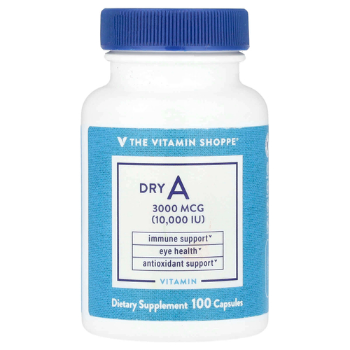 The Vitamin Shoppe, Dry A, 3000 мкг (10 000 МЕ), 100 капсул