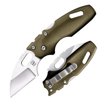 Складной нож Cold Steel 20MTGD Mini Tuff Lite Plain Edge OD Green c клинком из стали 4034 Stainless Steel, рукоять Grivory (Griv-Ex)