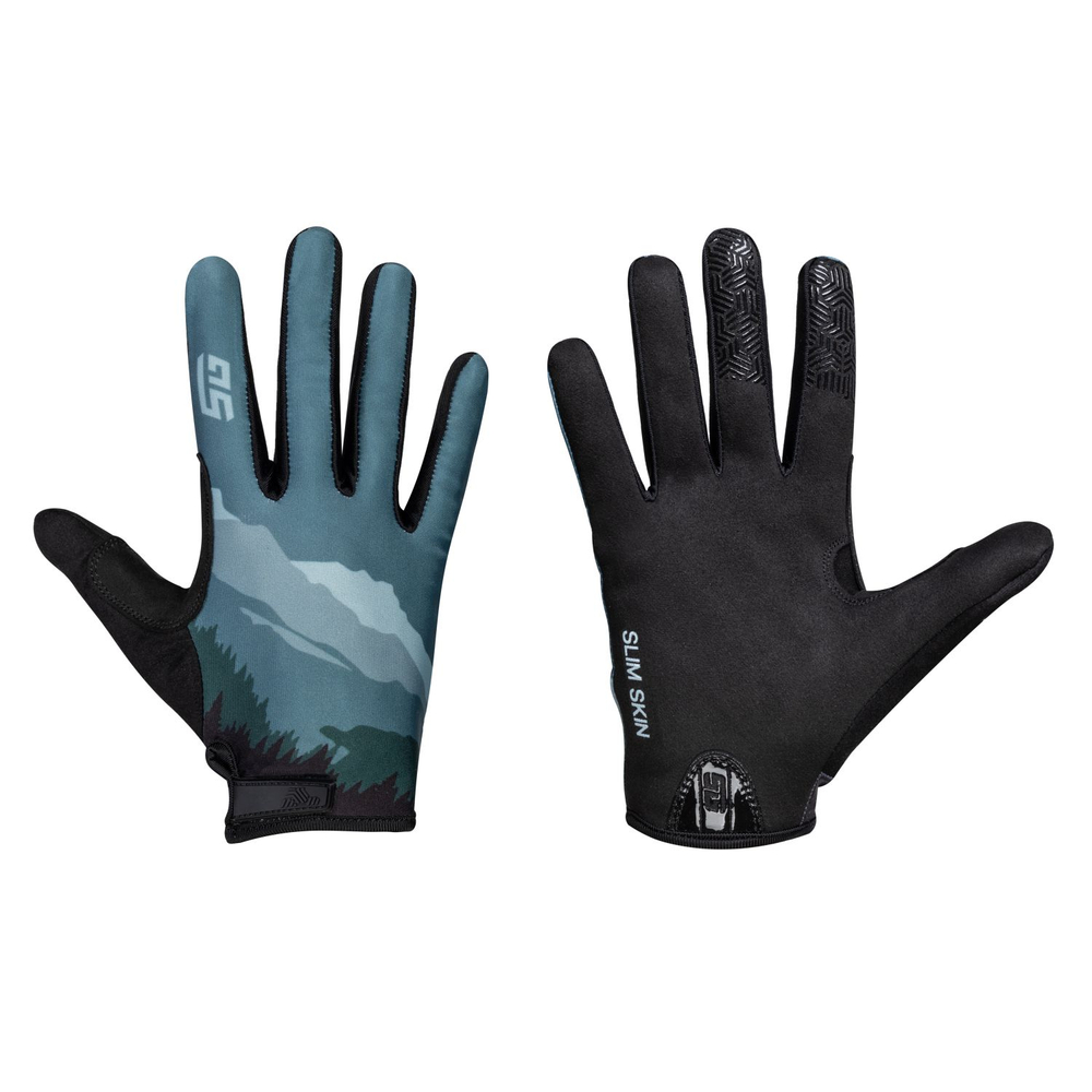 Перчатки полноразмерные STG Slim Skin, размер L, зеленый с черным