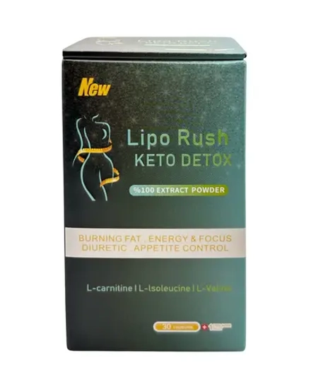 Lipo Rush Keto Detox капсулы для похудения жиросжигатель USA