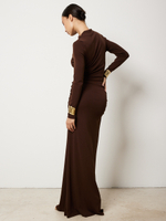 Платье вечернее праздничное длинное с драпировкой