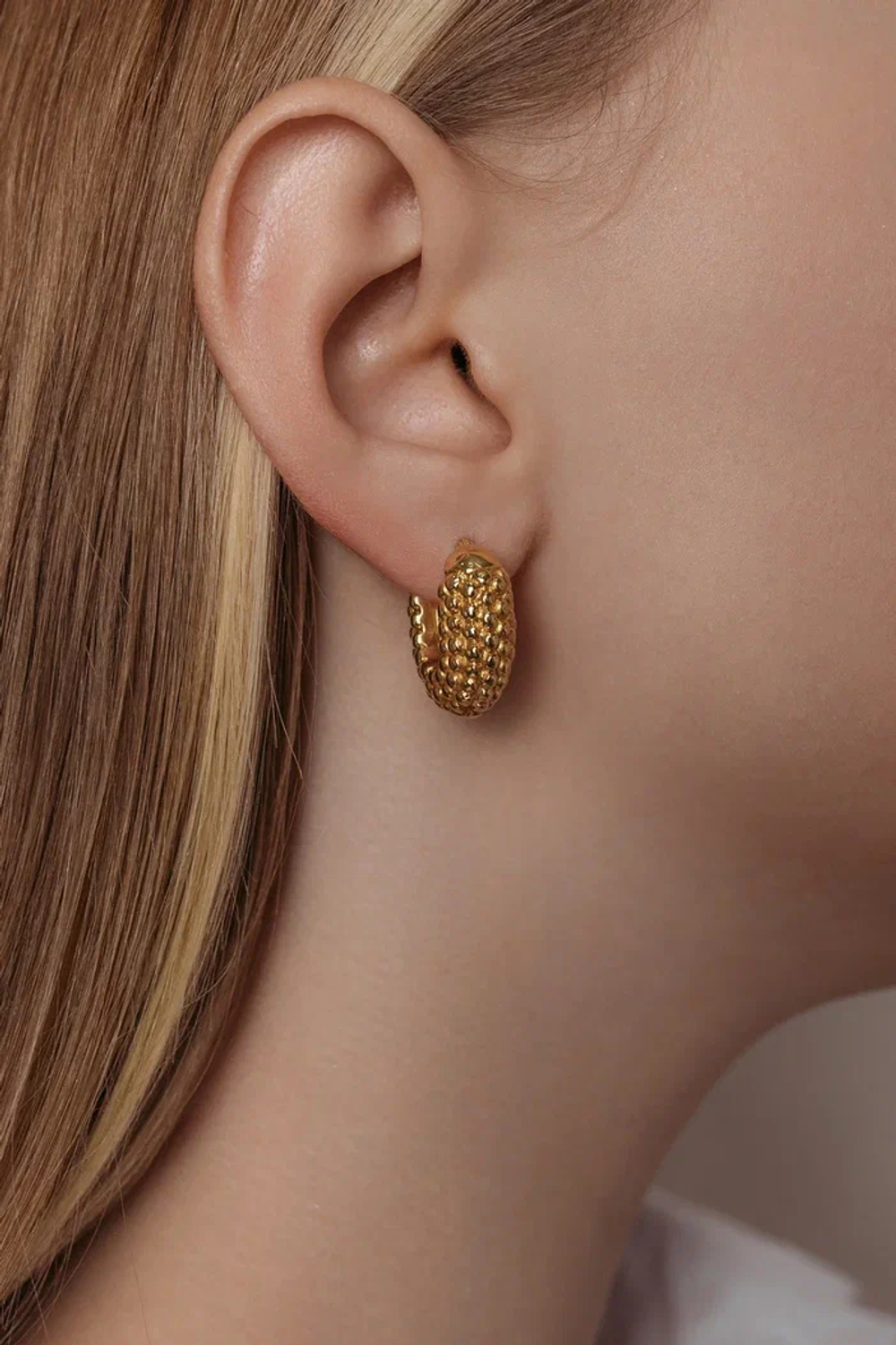 Серьги "Ёжики" в золочении