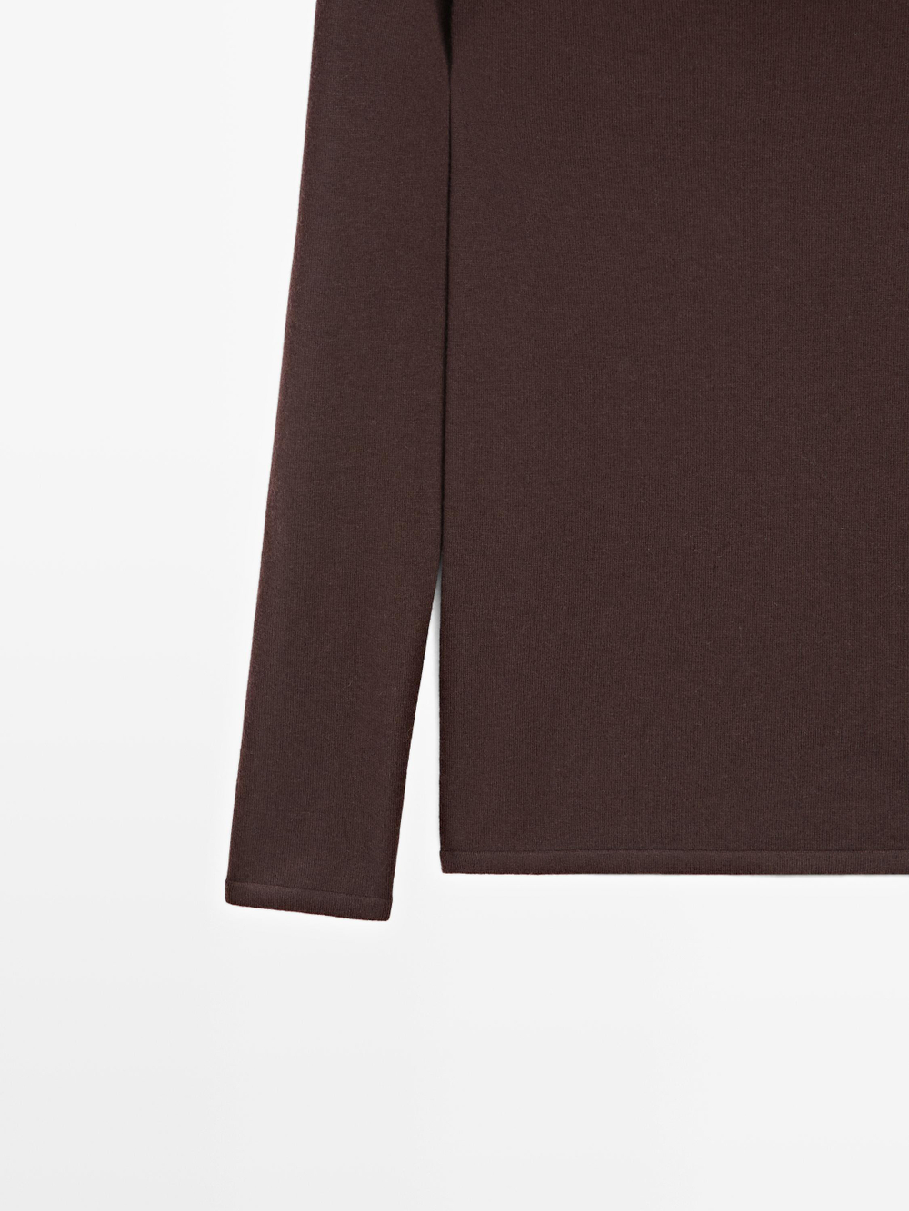 Massimo Dutti Свитер из смесовой шерсти с открытыми плечами, сливовый