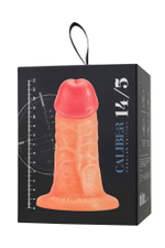 Телесный фаллоимитатор на присоске RealStick CALIBER - 14 см.