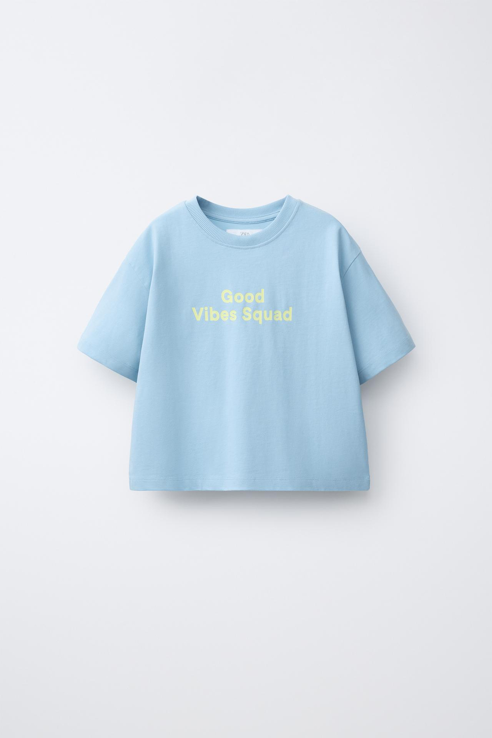 ZARA ФУТБОЛКА С НАДПИСЬЮ, СИНИЙ