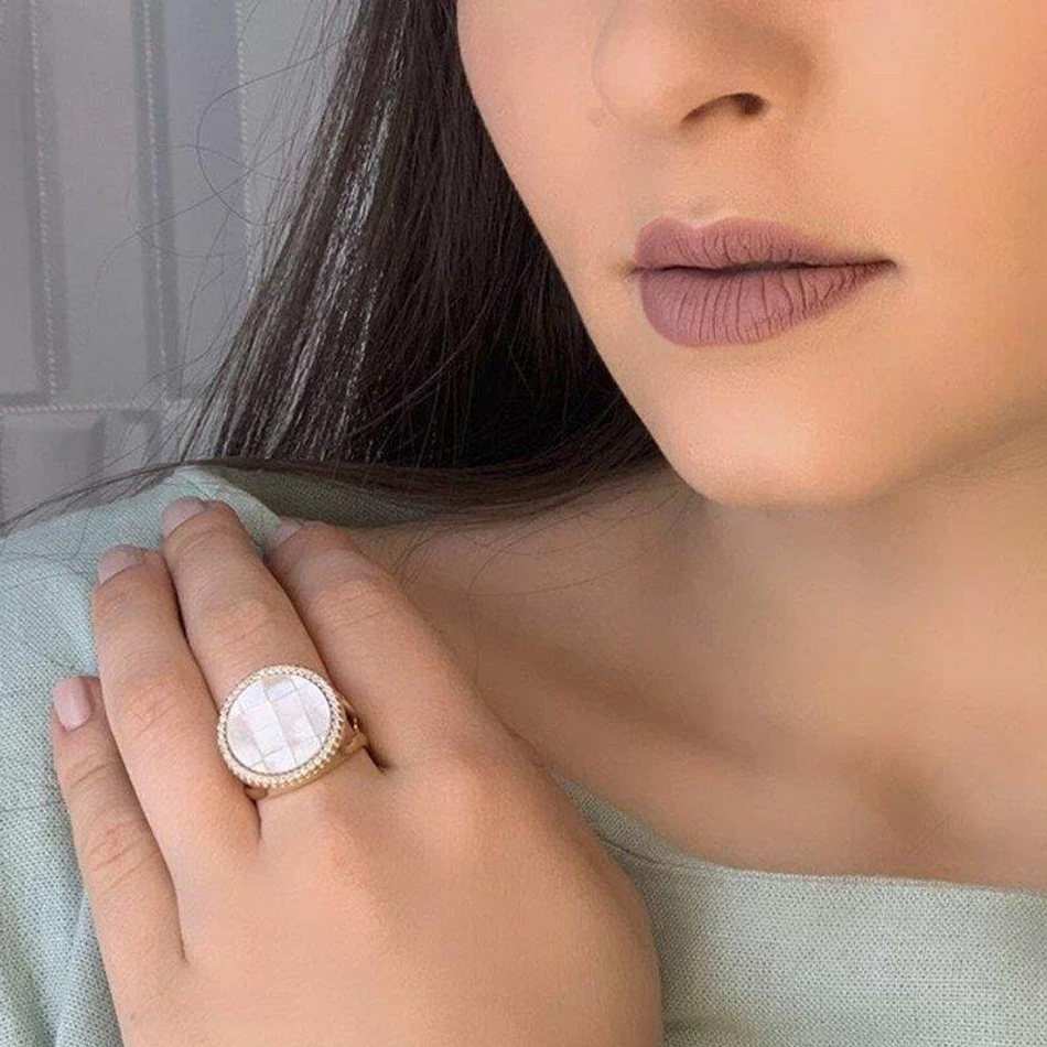 Кольцо Possebon Mother Pearl Mosaic K2151.1/18,5 G 22
