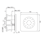 Форсунка душевая Artize Rainjoy BSA-CHR-70071