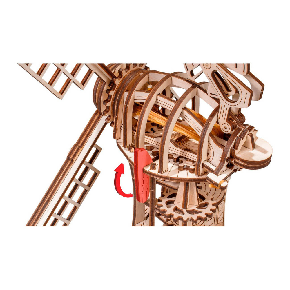 Деревянный конструктор Ветряная механическая мельница (EWA)