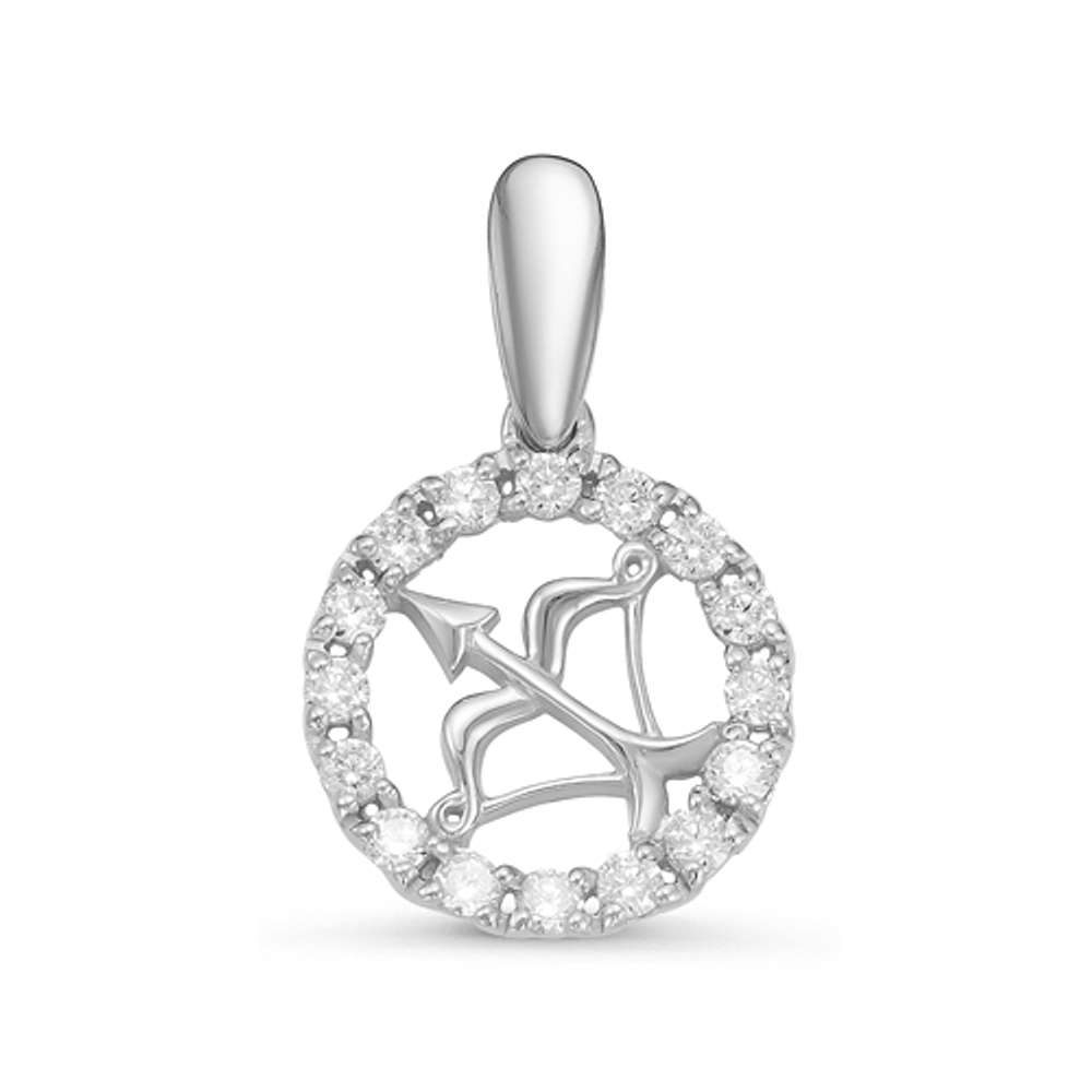 Подвеска из серебра 925 пробы с Фианит