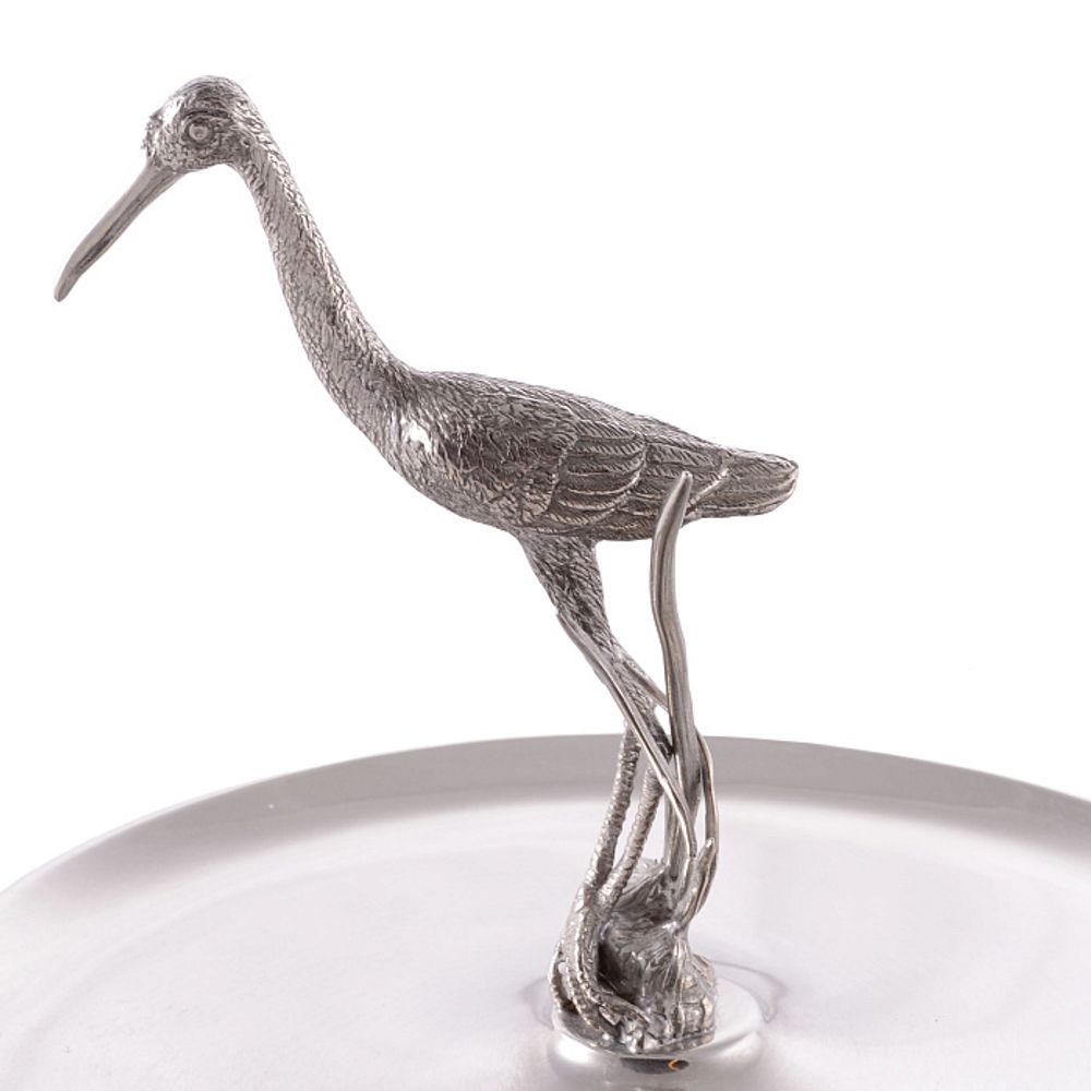 Поднос оловянный "Выпь"