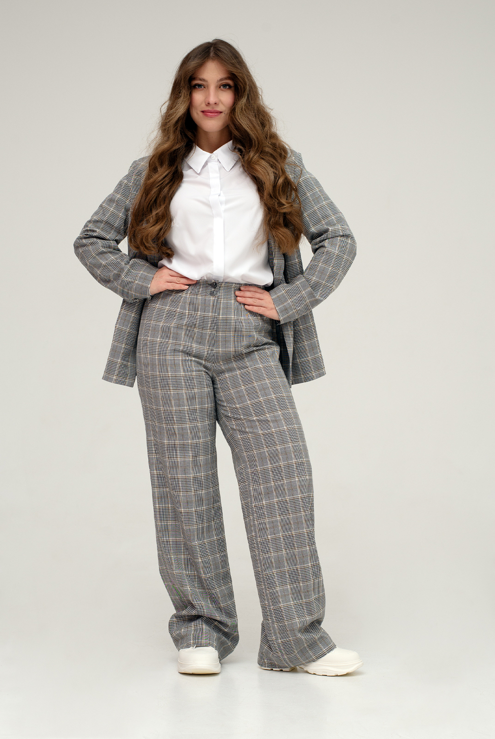Брюки женские 02, клетка #412Клг0202