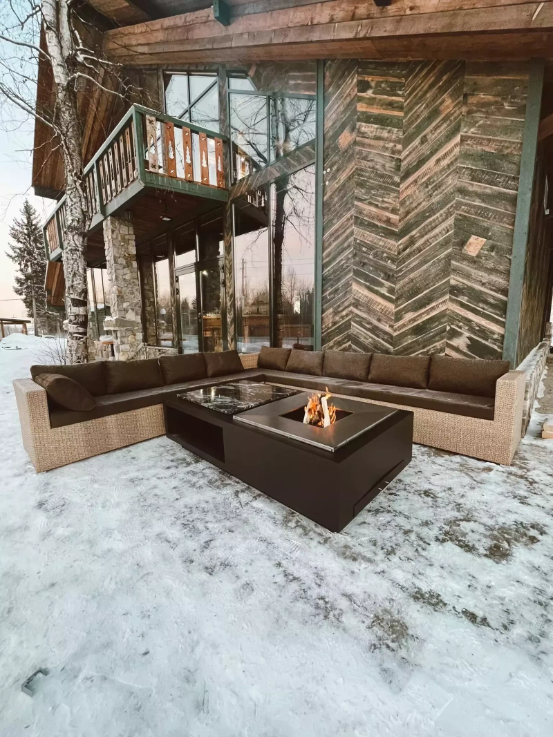 Дровяной гриль-стол Elbrus Grill Фудзияма 800 (размер стола 1900x1000 мм)