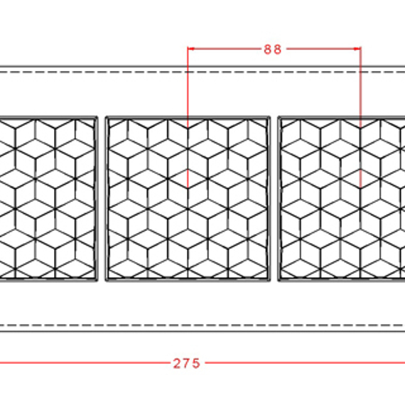 473 | Форма для шоколадных плиток &quot;Иллюзия&quot; (275*135 мм)