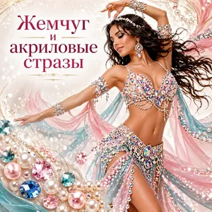 Жемчуг и акриловые стразы